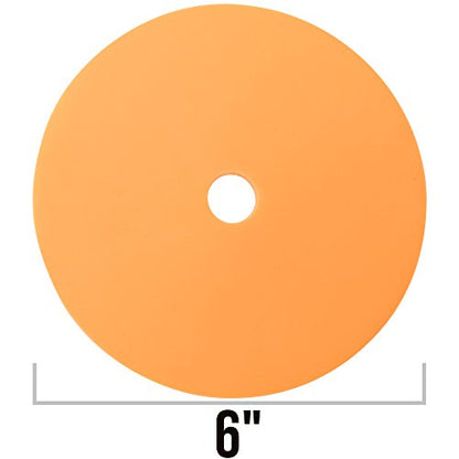 Crown Sporting Goods 6" Non-Skid Floor Spot Markers: Set of 50 Agility Training Flat Field Cones in Fluorescent Yellow & Orange with Metal Carrying Stand