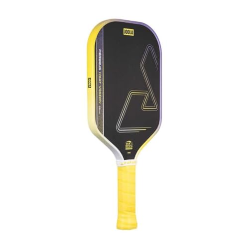 JOOLA Perseus Heat Vision 16mm Pickleball Paddle - Textured Carbon Fiber Surface for Spin - SK Film for Reduced Vibration - USAP Approved - NFC Chip Enabled - color: Flash Yellow, size: Perseus - 16mm