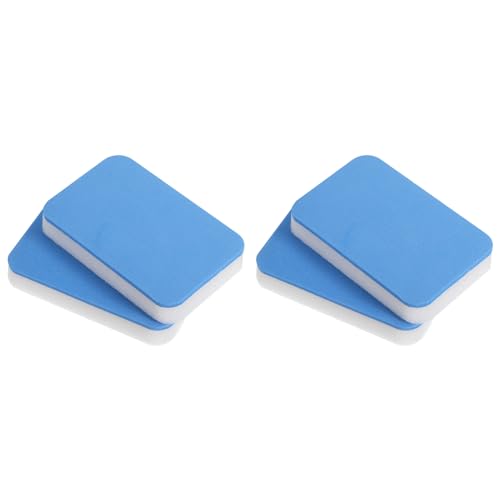 PATIKIL Table Tennis Rubber Care Sponge, 4 Pack Ping Pong Paddle Cleaning Sponge Racket Pat Cleaner, Blue White