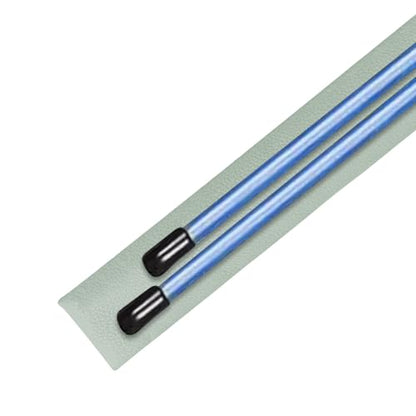 Golf Alignment Stick Cover Premium Leather Perfect Cover for Alignment Sticks Classic Blank Direction Rod Design Alignment Sticks Holder Golf Club Protector Holds 2 Sticks. - color: Grey Green