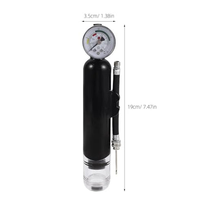 1 Set Portable Ball Pump Pressure Gauge - Basketball Inflator with Flexible Hose - Air Pump with Inflation Needles for Sports Exercise Football Soccer