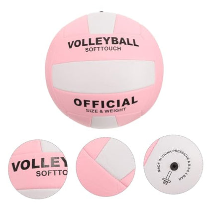 Healifty Soft Indoor Volleyball Training Ball, Soft Practice Ball for Adults, Standard Size 5 Non-Inflatable Explosion-Proof Volleyball for Indoor Game and Exercise