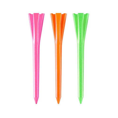 Izzo Plastic Golf Tees (100 Pack) - color: Neon Mix, style: 2.75 Inches