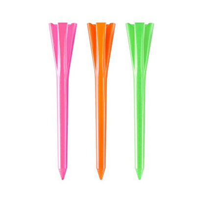 Izzo Plastic Golf Tees (100 Pack) - color: Neon Mix, style: 2.75 Inches