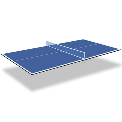 7 * 4ft Portable Ping Pong Table Top, Foldable Ping Pong Table Topper for Pool Table with Net & Premium Foam Padding - color: Blue