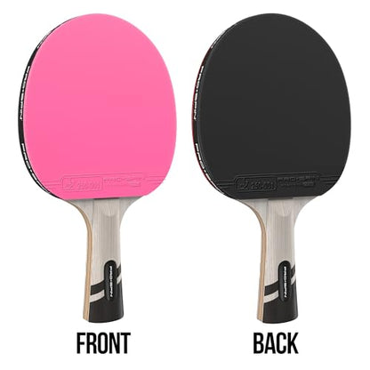 PRO-SPIN Ping Pong Paddles – ITTF Approved Professional Table Tennis Rackets with Carbon Fiber for Superior Control | 7-Ply Blade, Premium Rubber, 2.0mm Sponge - color: 1-Pack | Pink