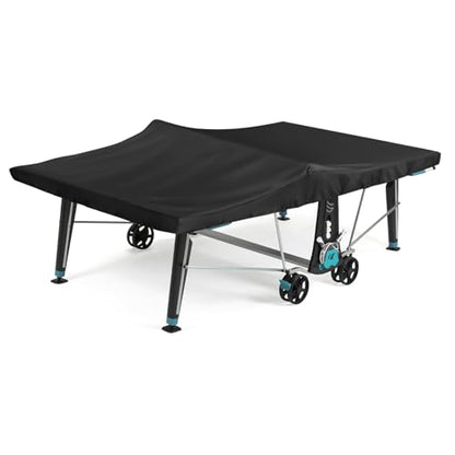 Saking Ping Pong Table Cover Waterproof, 600D Heavy-Duty Table Tennis Cover Waterproof for Outdoor & Indoor All-Weather Protection, 111"L x 61"W x 8"H, Black