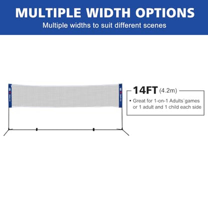 Adjustable Height Portable Badminton Net, Outdoor Net for Playing Pickleball, Kids Volleyball, Soccer Tennis, Lawn Tennis, Foldable Design, Durable Nylon Mesh, Easy Setup, Sports Equipment