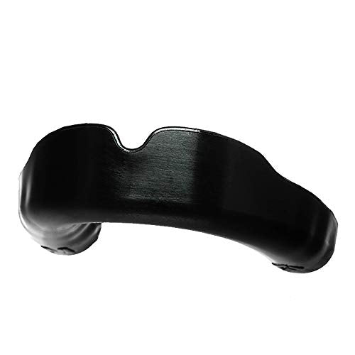 GuardLab APEX Lite Sports Mouthguard for Football, Basketball, Boxing, Wrestling, Soccer, BJJ, Hockey, MMA | Adults & Youth | Pre-Indented for a Precise Fit | Case Included (APEX LITE, Medium Black) - color: Black, size: Medium