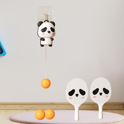 Vaveren Table Tennis Trainer Portable Table Tennis Training Equipment Pingpong Racket Set Hand Eye Coordination Workout Parent Child Interaction Toy PC