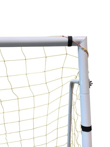 Official Size 24 X 8 X 5 Ft. Steel Soccer Goal. Heavy Duty Frame w/Net. Tournament, Regulation Size Goals. Professional Portable Practice Training Aid. 24 X 8, 24x8 Foot. (2Nets)