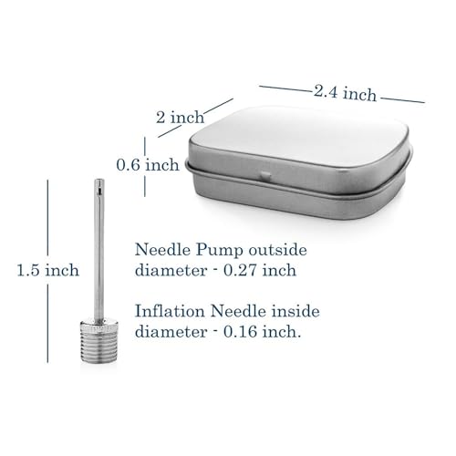 Ball Needle 12pcs in a Storage Box, Ball Pump Needle for Basketball, Football, Soccer Ball, Volleyballs, Handballs and Also Fits All Hand Pumps, Electric Ball Pumps, and Portable Inflators.