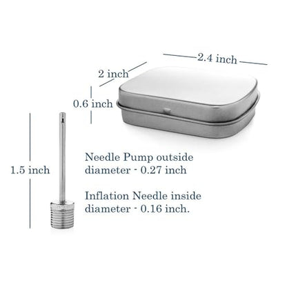 Ball Needle 12pcs in a Storage Box, Ball Pump Needle for Basketball, Football, Soccer Ball, Volleyballs, Handballs and Also Fits All Hand Pumps, Electric Ball Pumps, and Portable Inflators.