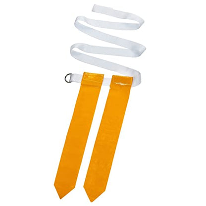 8-Pack Boys and Girls Flag Football Waist Belt Set American Football Training Accessory Rugby Training Webbing 2 White 2 with Flags Yellow Plate Cone Markers