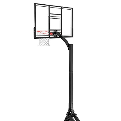 Spalding Momentous EZ Assembly Portable Adjustable Outdoor Basketball Hoop – Assembles in 30 Minutes or Less - color: 54" - H Frame - Black