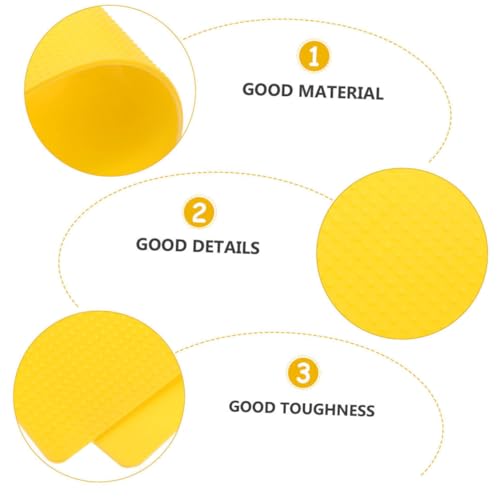 balacoo 6pcs Sports Court Carpet Markers Tennis Training Aid Rectangular Yellow Agility Training Signs for Soccer Football Court Line Markers Training Supplies