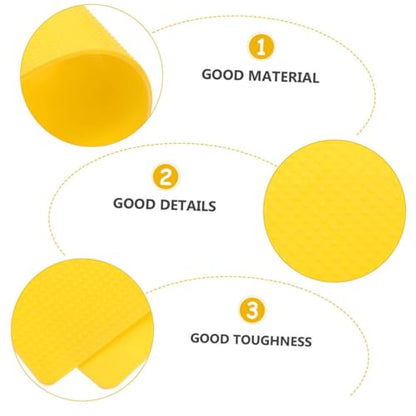 balacoo 6pcs Sports Court Carpet Markers Tennis Training Aid Rectangular Yellow Agility Training Signs for Soccer Football Court Line Markers Training Supplies