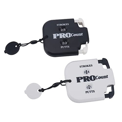 SEACLOUD 2PCS Mini Golf Tally Counter Clicker Turning Technology up to 99 Score Stroke Counter Strike up for Golf Game - style: B2+W2