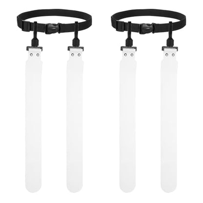 Flag Football, Adjustable Flag Football Belts with Belt and Flags Easy Tear Away - color: White