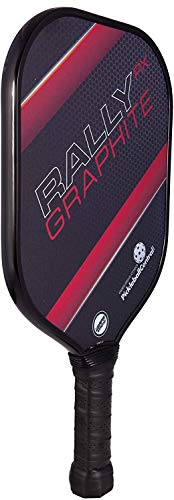 Rally PX Graphite Complete Pickleball Set for 4 Players (Portable Pickleball Net + 4 Graphite Paddles + 4 Outdoor Pickleballs + Duffel + 2 Chalk + Rules/Strategy Guide)