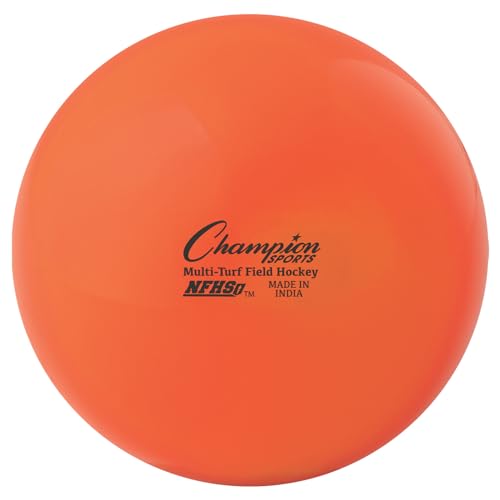 Champion Sports Field Hockey Balls – NFHS Approved, High-Visibility Regulation Balls, 12-Pack - color: Orange (Pack of 12)