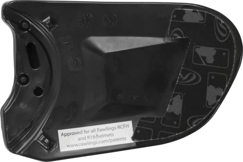 Rawlings | R-EXT COOLFLO Batting Helmet Face Guard | Fits All COOLFLO (RCFH) Helmet Models | LHB & RHB Options | Multiple Colors - color: Black