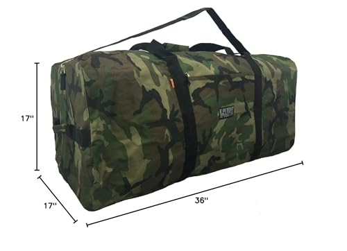 Heavy Duty Cargo Duffel Large Sport Gear Drum Set Equipment Hardware Travel Bag Rooftop Rack Bag - color: Camouflage, size: 42" x 20" x 20"