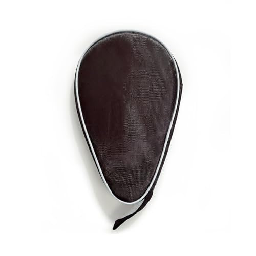 Colorful Table Tennis Racket Cover Ping Pong Paddle Bag Table Tennis Racket Case - color: Pure Black