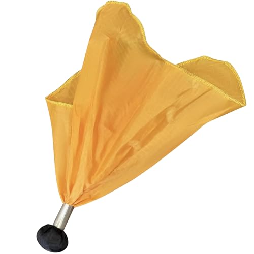 TEYS Professional Weighted Referee Flags - Yellow Lacrosse Flags & Football Penalty Flags with Black Tip | Heavy-Duty Professional - Long Lasting Officiating Gear - TEYS Ref Flag