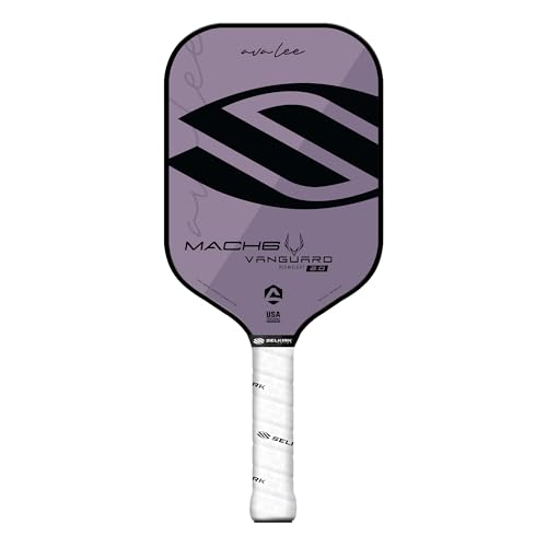 Selkirk Sport Vanguard Hybrid Pickleball Paddle | Carbon Fiber Pickleball Paddle with a Polypropylene X5 Core | Pickleball Rackets - color: 2.0 | Rose Purple | Midweight, size: Mach6 (Extended Grip)