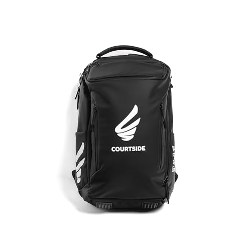 Courtside Pickleball Backpack with Built-In Folding Chair (Up to 300 lbs) | QuikSeat Recovery System | Fits 2+ Paddles, Shoes, Water Bottle Pockets & Safety Compartments for Men & Women