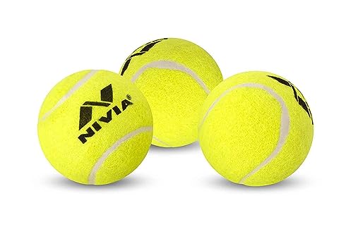 Nivia Heavy Tennis Ball Cricket Ball (Pack of 12) - color: Yellow