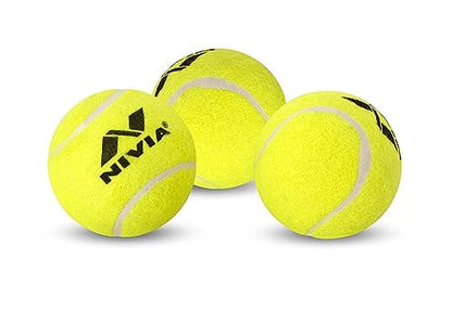 Nivia Heavy Tennis Ball Cricket Ball (Pack of 12) - color: Yellow
