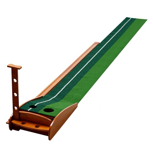 Golf Putting Practice Mat, Indoor Golf Putting Exerciser with Auto Ball Return, Putting Green Indoor Mat, Golf Training Aid for Home, Office, Backyard or Outdoors