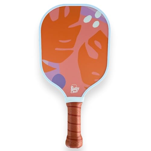 Rally Club Pickleball Paddles for Men Women | Carbon Fiber Polymer Honeycomb Composite Core | Lightweight Durable | Uniquely Designed Stylish for Singles Doubles - color: Soleil (Kids)