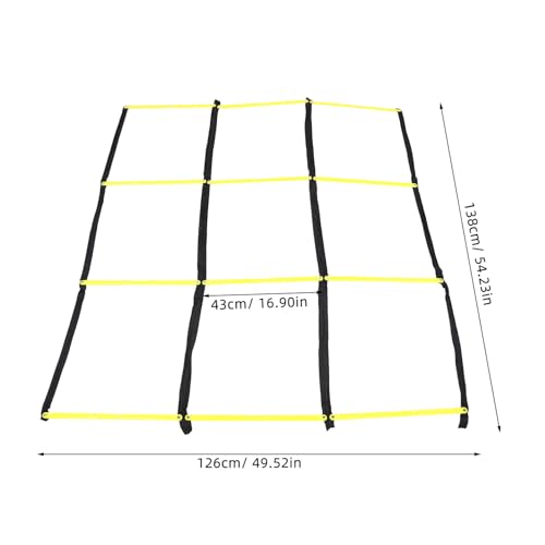 Multi-Sport Agility Ladder Football Soccer Training Ladder Foldable Speed and Footwork Yellow Rope for Agility Drills and Conditioning