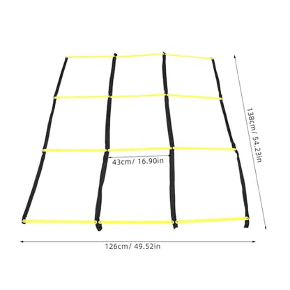 Multi-Sport Agility Ladder Football Soccer Training Ladder Foldable Speed and Footwork Yellow Rope for Agility Drills and Conditioning