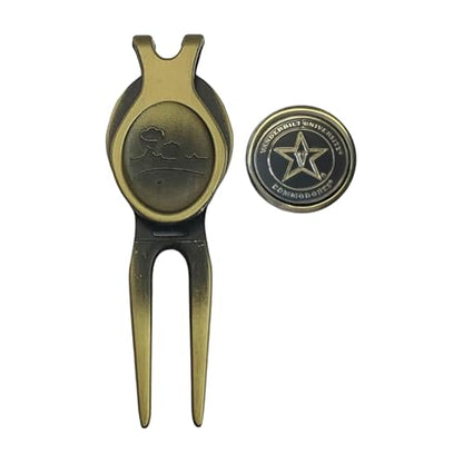 Divot Repair Tool Removable Magnetic Ball Marker-Best Divot Fixer - style: VANDERBILT COMMODORES