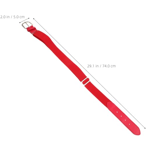 MAGICLULU Youth Baseball Belt Elastic Stretch Red Alloy Waistband Baseball Protective Girdle for Softball and Football Sports