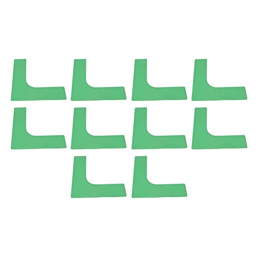 10 PCS Tennis Court Line Boundary Markers, Right Angle Plane Landmark for Tennis Badminton Football Courts, Bright Color PVC Court Markers with Sunscreen - color: Green