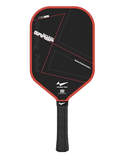 Warping Point Pickleball Paddle, Carbon Fiber Paddle with Endura Friction Surface, Polymer Honeycomb Core, Design for Ultimate Spin & Power, Large Sweet Spot & Contro, USAP Approved