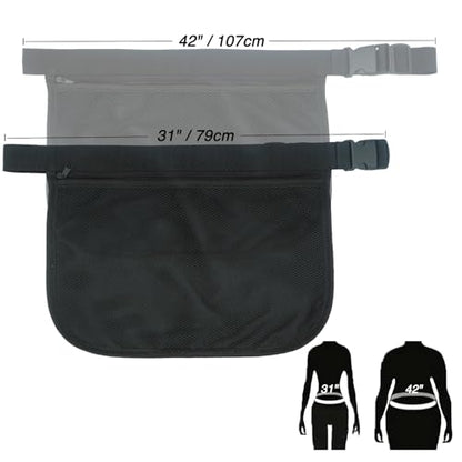 Adjustable Pickleball & Tennis Ball Holder Waist Pouch - Mesh Hip Bag Carrier for Men, Women, Teens - Holds 8-10 Balls, Versatile Accessories & Gifts
