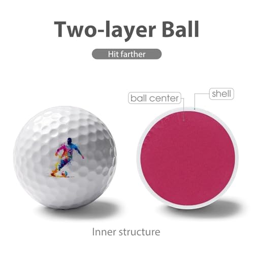 Football Soccer Player Practice Golf Balls Realistic Feel Long Lasting Limited Flight for Indoor Outdoor Training