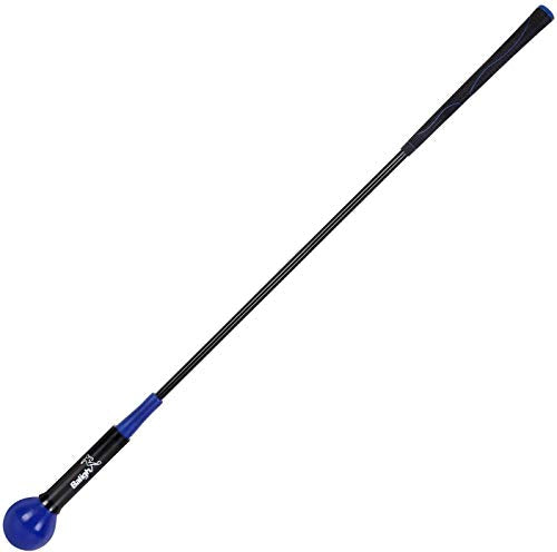 Golf Swing Trainer Aid and Correction for Strength Grip Tempo & Flexibility Training Suit for Indoor Practice Chipping Hitting Golf Accessories - color: Blue, size: 48"