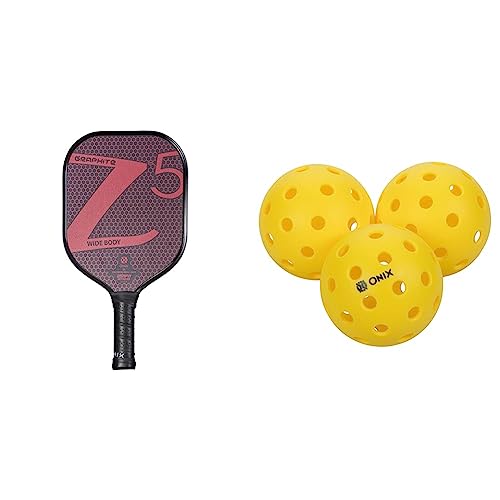 ONIX Graphite Z5 Graphite Carbon Fiber Pickleball Paddles with Cushion Comfort Pickleball Paddle Grip - USA Pickleball Approved