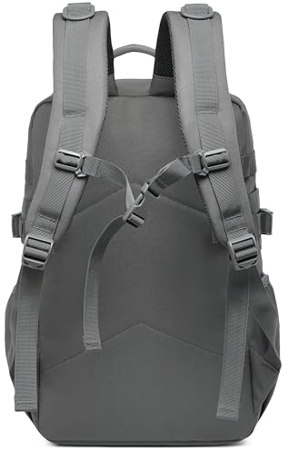 Wotony Military Tactical Backpack for Men Waterproof Daypack 3 Day Assault Pack Molle Bag with Water Bottle Holder - color: Grey, size: 25L