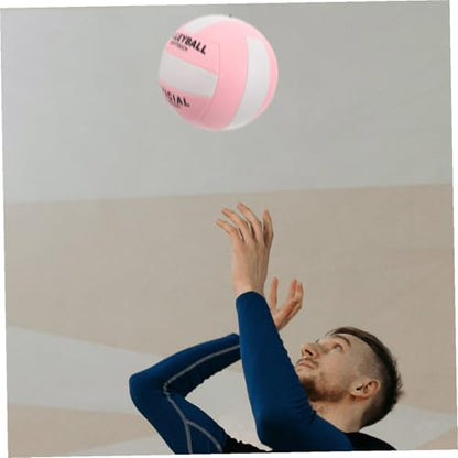 Alipis Soft Volleyball Size 5 Inflatable Pu Practice Ball for Indoor Sports Training and Competition, Stitched Leather Volleyball for Beginners and Adults
