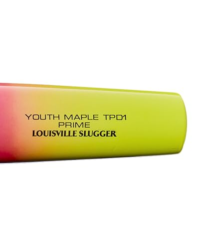 Louisville Slugger Youth Prime TPD1 Torpedo-Shaped Maple Wood Baseball Bats - (28", 29", 30", 31") - color: Neon Fade, size: 31"