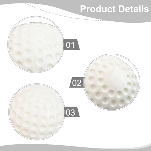 9 Or 12 Inch Dimpled Baseball Softball, PU Material, Suitable for Pitching Machine, Bright Colors - color: White
