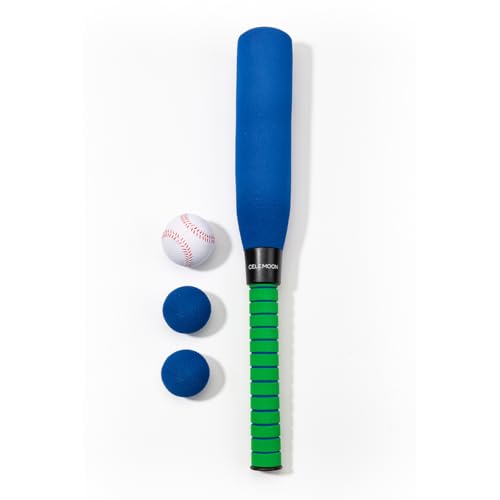 CeleMoon 22 Inch Soft Foam Kids Baseball Bat Set with 3 Balls, Gift Toys for Children Toddlers Boys Girls Age 3-5-8 Outdoor Indoor Sport T Ball Game Playing, Blue